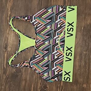 Victoria's Secret Sport Neon Print Sports Bra - Size Large
